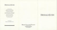 Framed Gallery Card, “Series of Ten Woodcuts” (Donald Judd Exhibition)