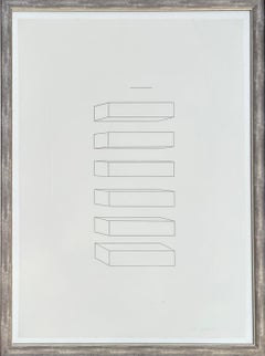 Vintage Sculptor Donald Judd #77, (Schellmann 82) signed/n Minimalist etching, Framed