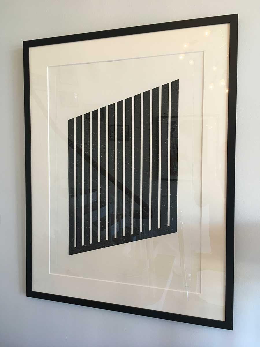 Untitled Black Abstract Aquatint - Print by Donald Judd