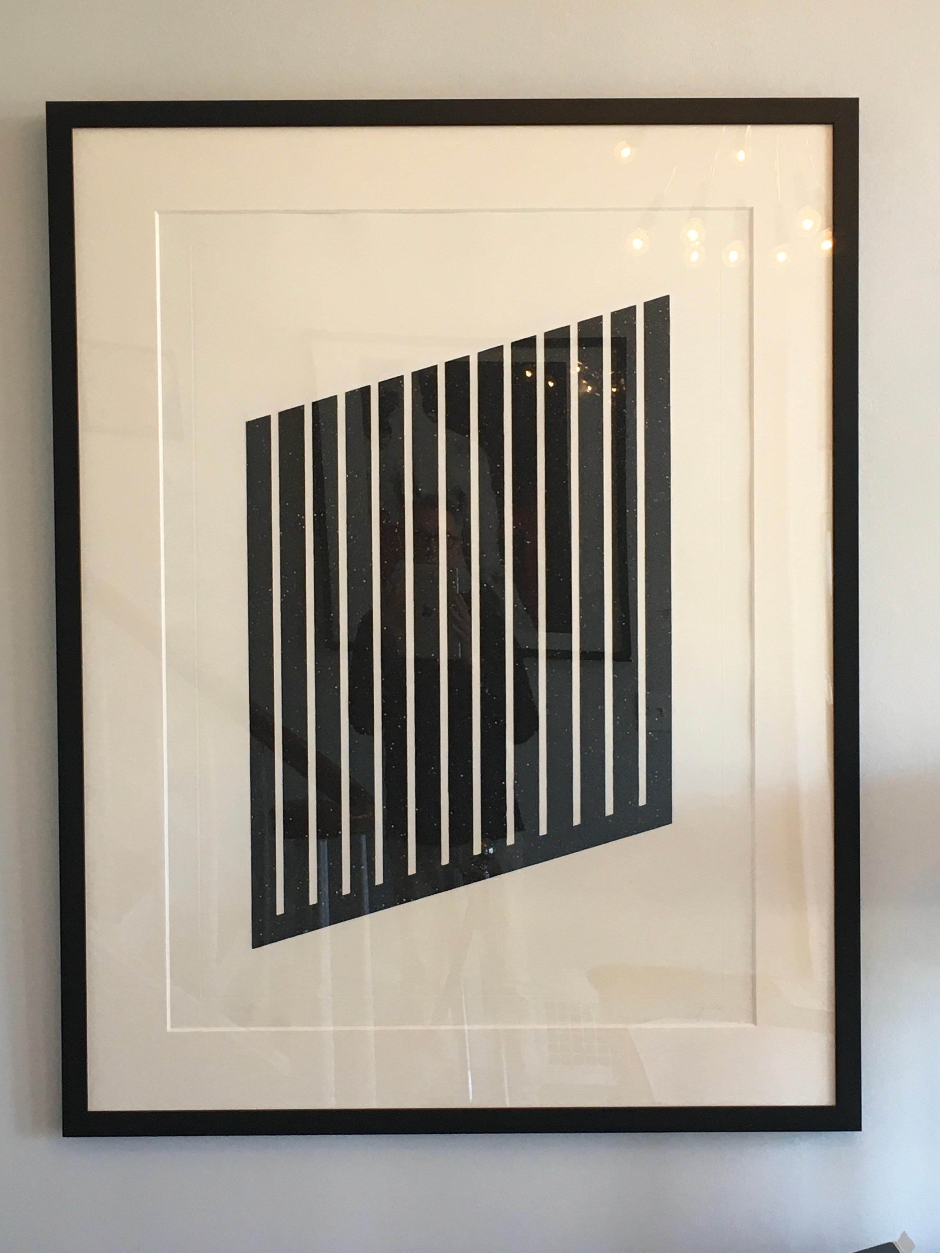 Donald Judd Abstract Print - Untitled Black Abstract Aquatint