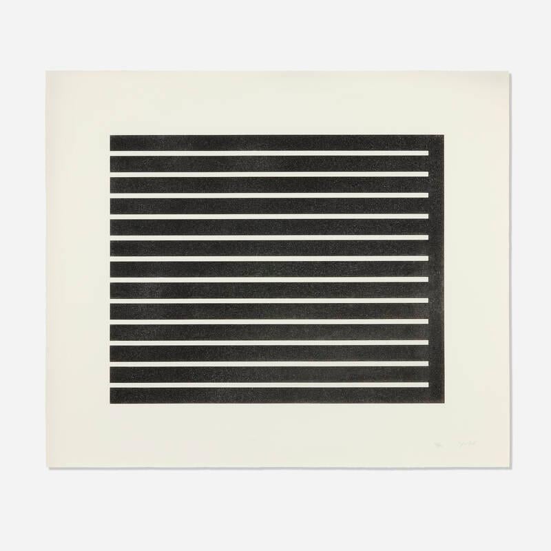 "Untitled" Donald Judd, Black and White, Stripes, Minimalist, Abstract Art