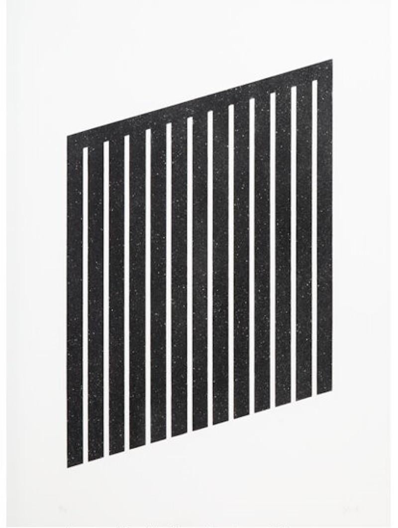 Created as an aquatint in 1978-79, Donald Judd hand-signed and numbered this original print in pencil.  The artwork measures 40 x 29 ½ in. (101.6 x 74.9 cm), unframed, and is from the edition of 175 printed by Styria Studios, New York and noted as