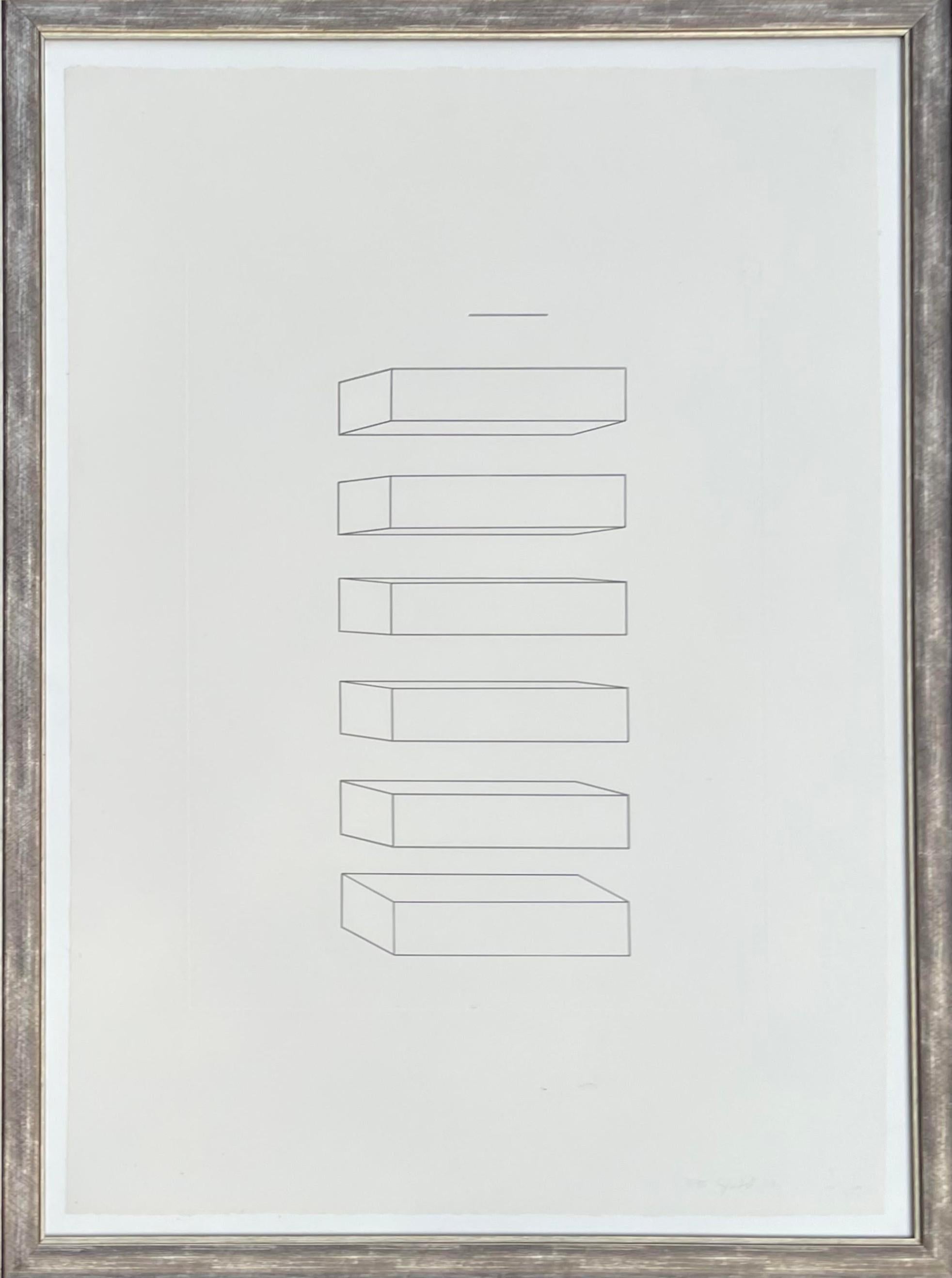 Untitled #77, from an untitled portfolio of six works (Schellmann 82)  - Print by Donald Judd