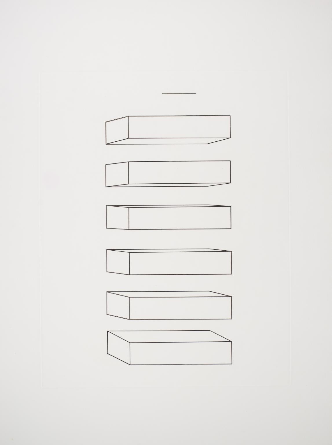 Donald Judd Abstract Print - Untitled #77, from an untitled portfolio of six works (Schellmann 82) 