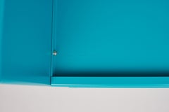 Poltrona 47/48 American Minimalist Judd Chair Alluminio verniciato blu turchese