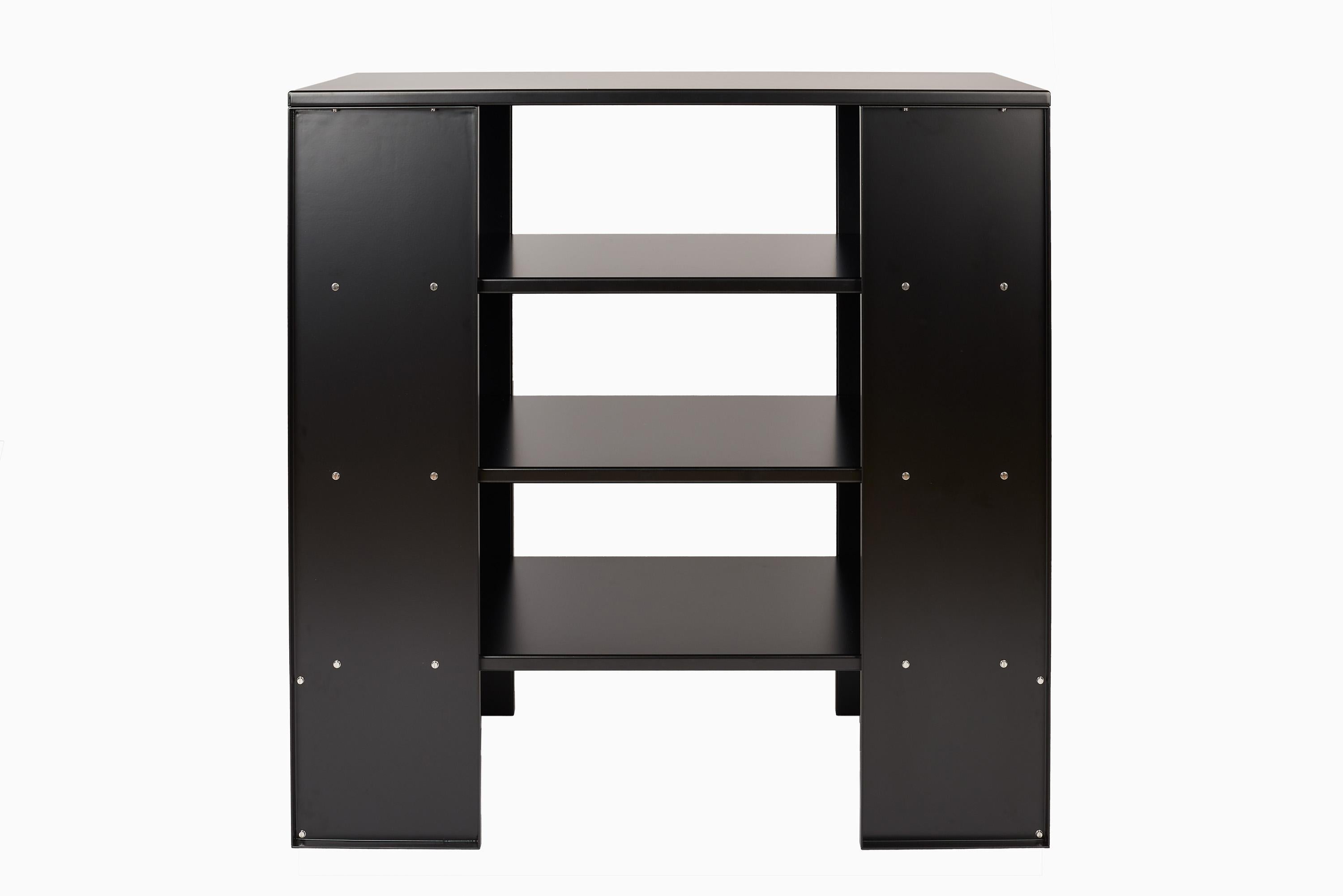 Estantería 60 Estantería minimalista de aluminio negro de Donald Judd en venta 1