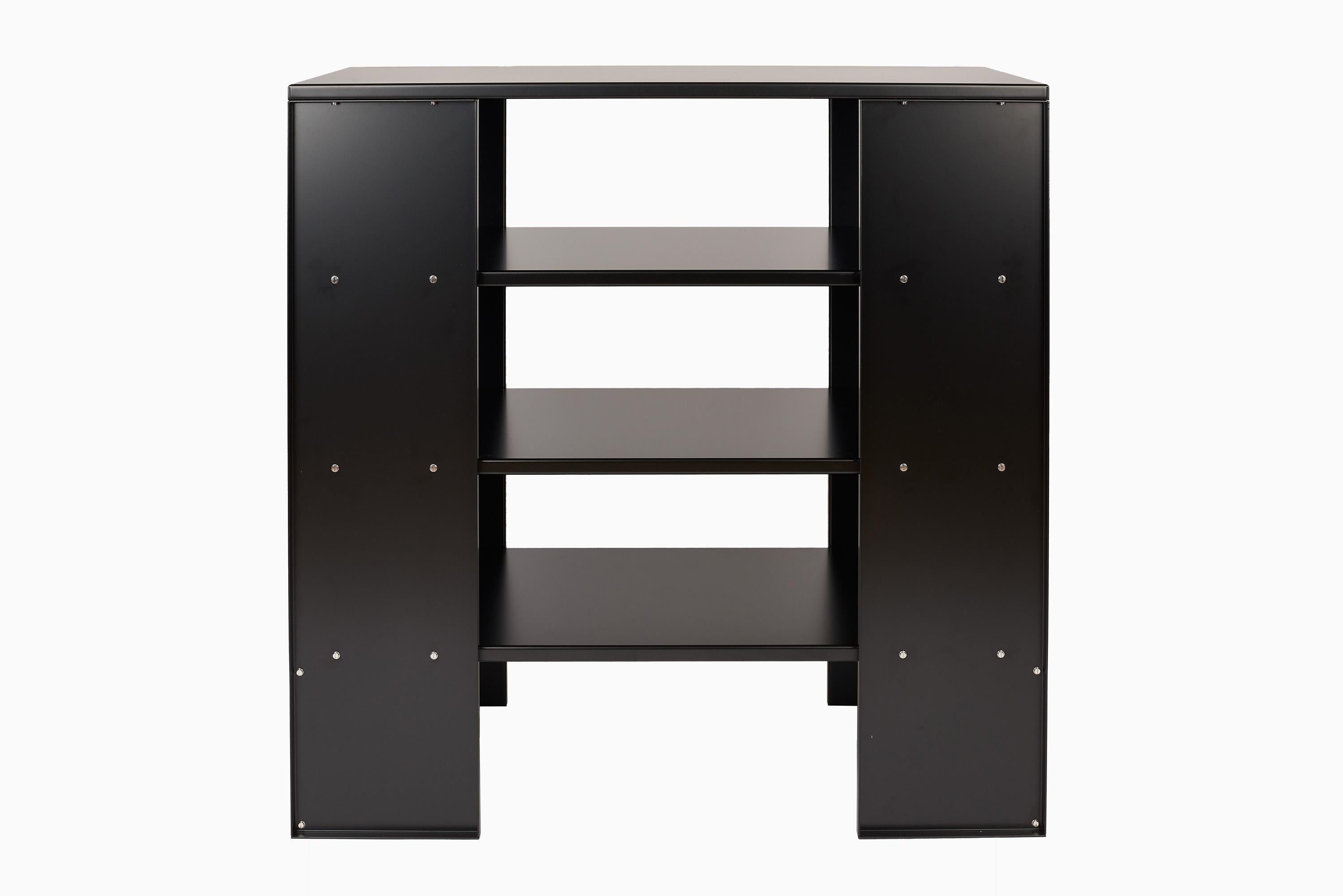 Estantería 60 Estantería minimalista de aluminio negro de Donald Judd en venta 3