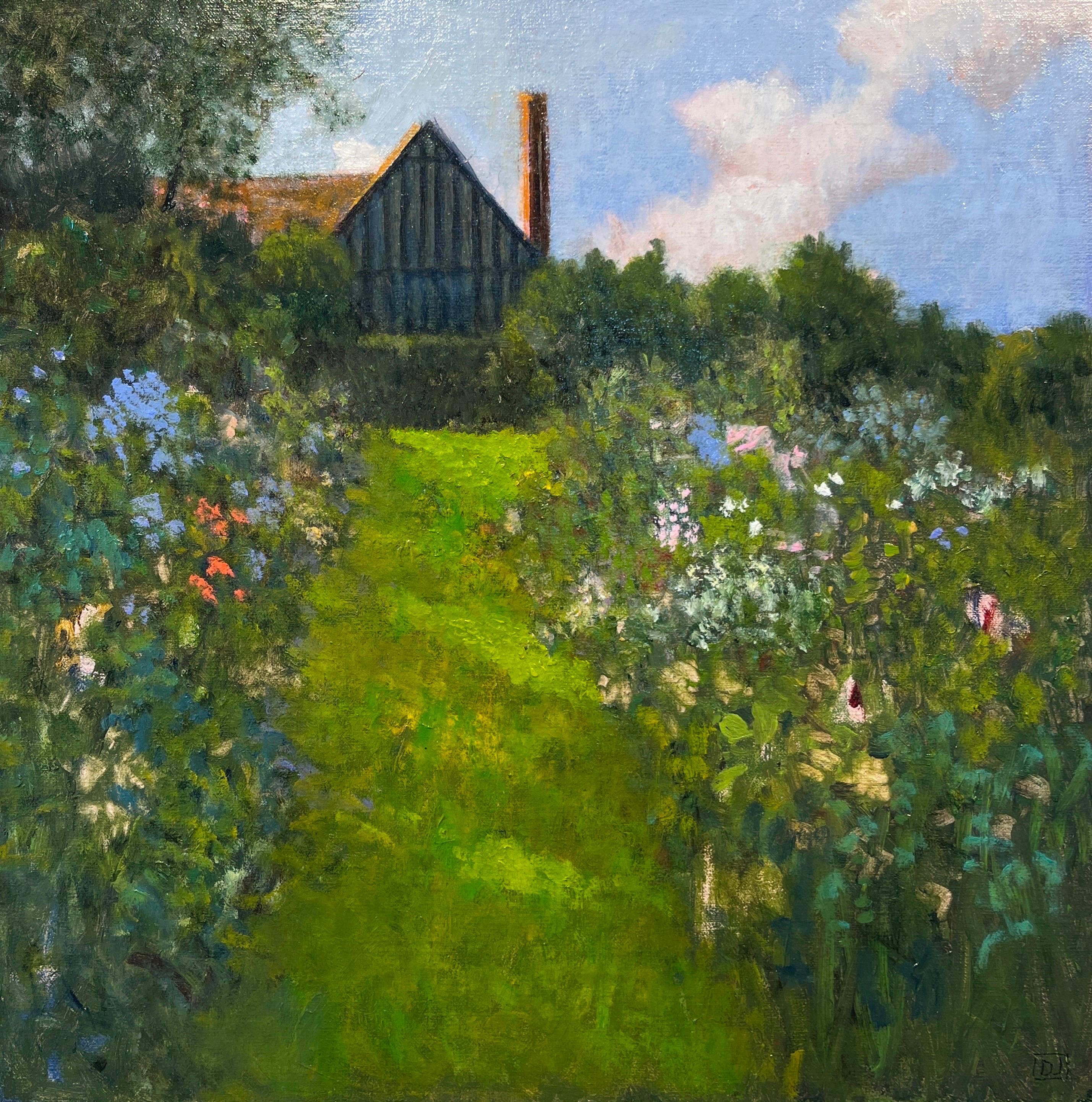 Donald Jurney Landscape Painting - A Garden in Kent
