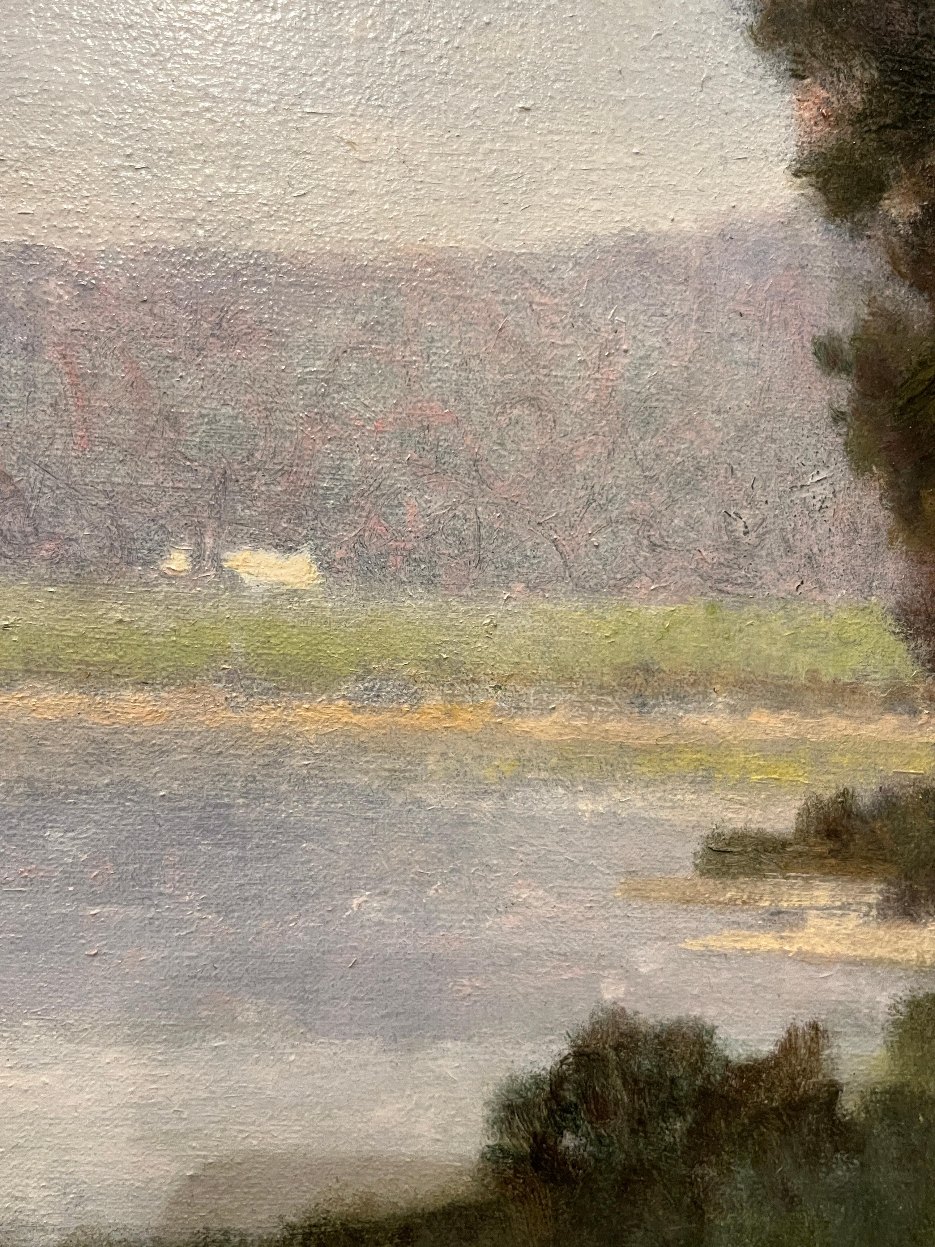 Niebla matinal - Painting realista estadounidense de Donald Jurney