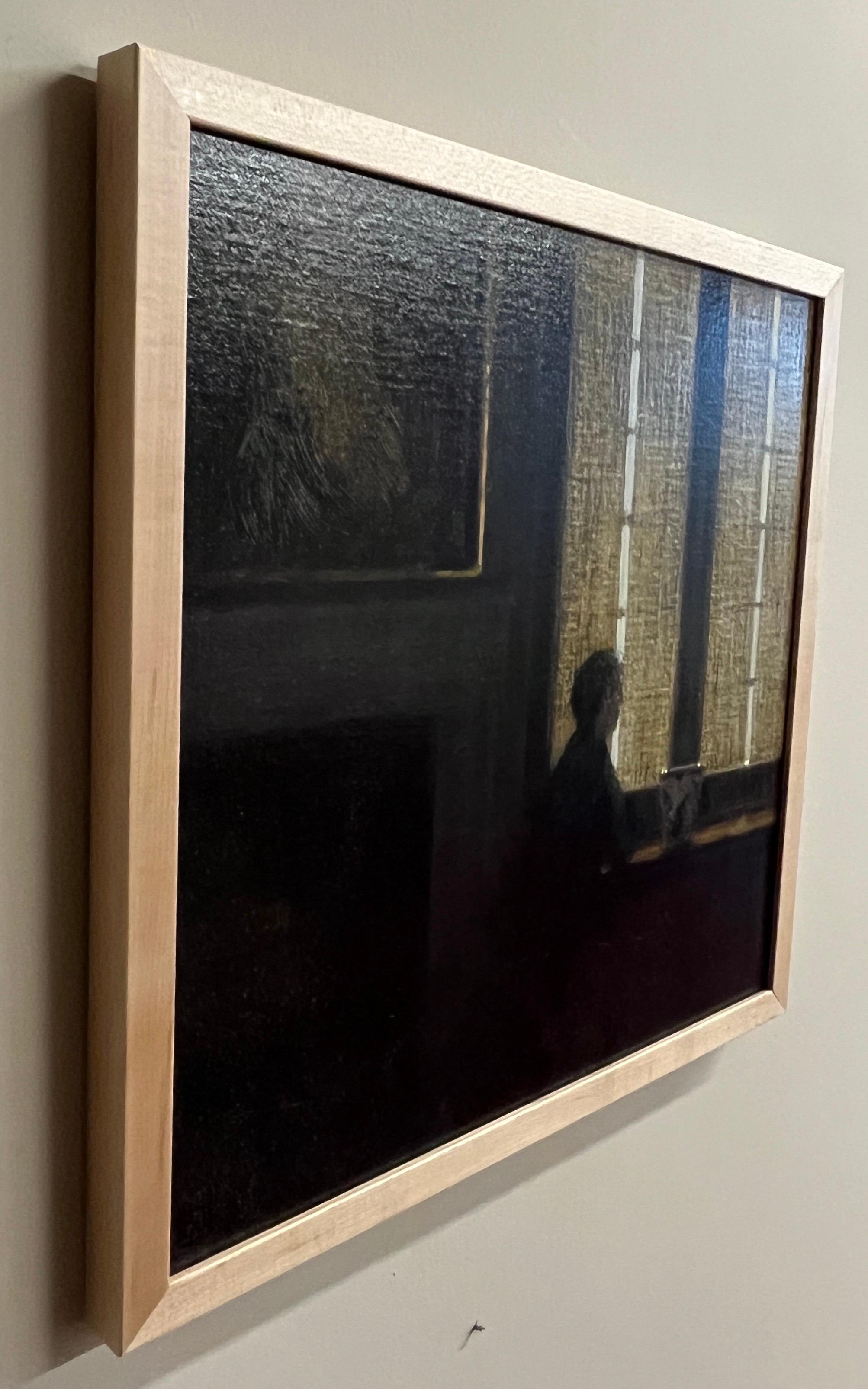 Ein gesteppter Moment (Schwarz), Figurative Painting, von Donald Jurney