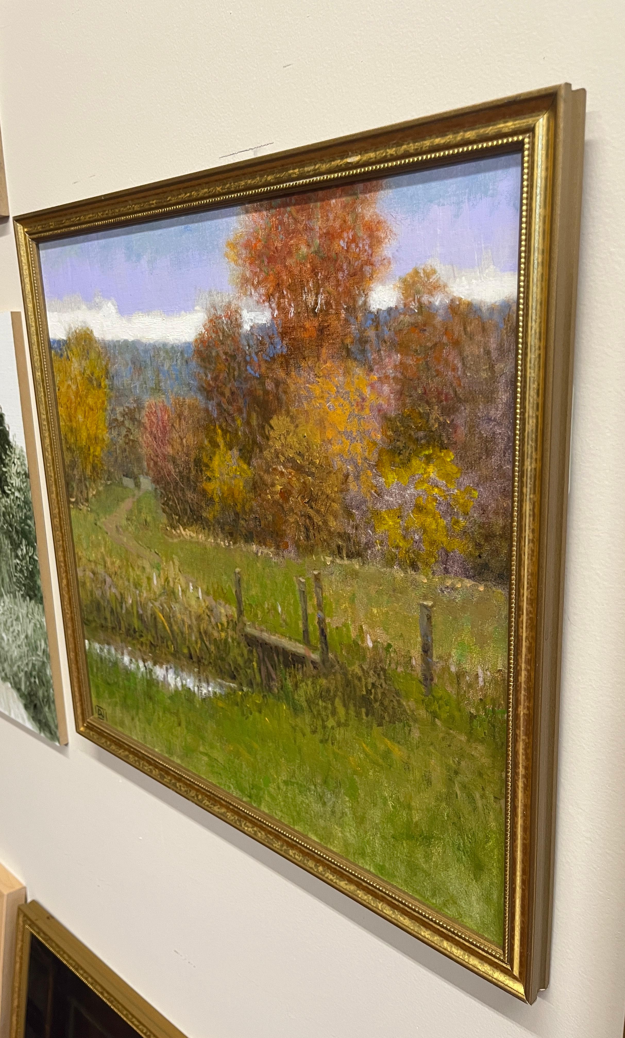 Un pomeriggio di ottobre - Painting Impressionismo americano di Donald Jurney