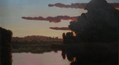 Evening, The Pond at Loudon, landscape by Donald Jurney