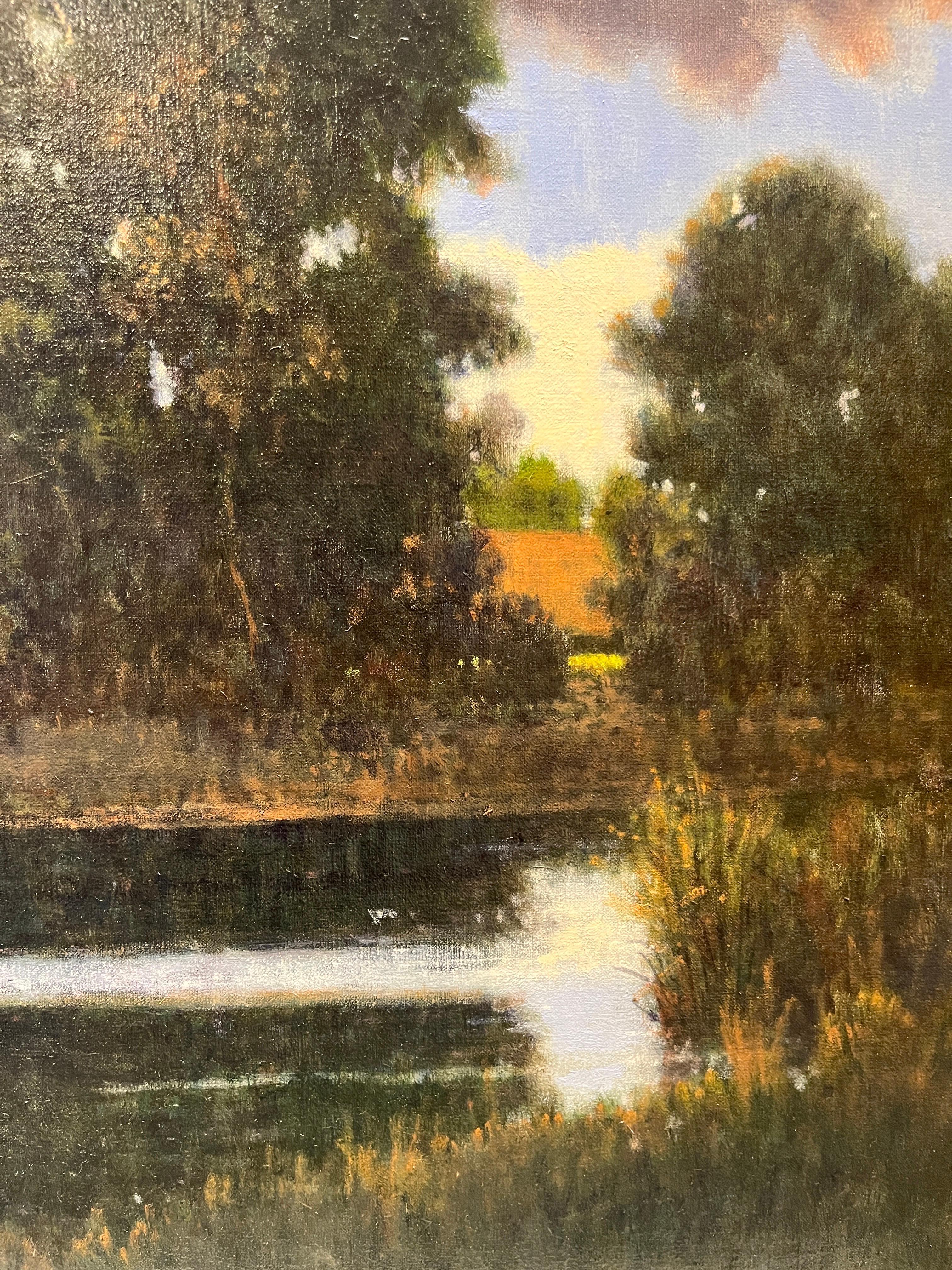 Si tratta di un bellissimo dipinto originale a olio su lino del maestro Donald Jurney. Ricorda le opere del Secolo d'Oro olandese, il paesaggio risplende di luce. Questo quadro non è attualmente incorniciato, ma è possibile incorniciarlo.

Donald