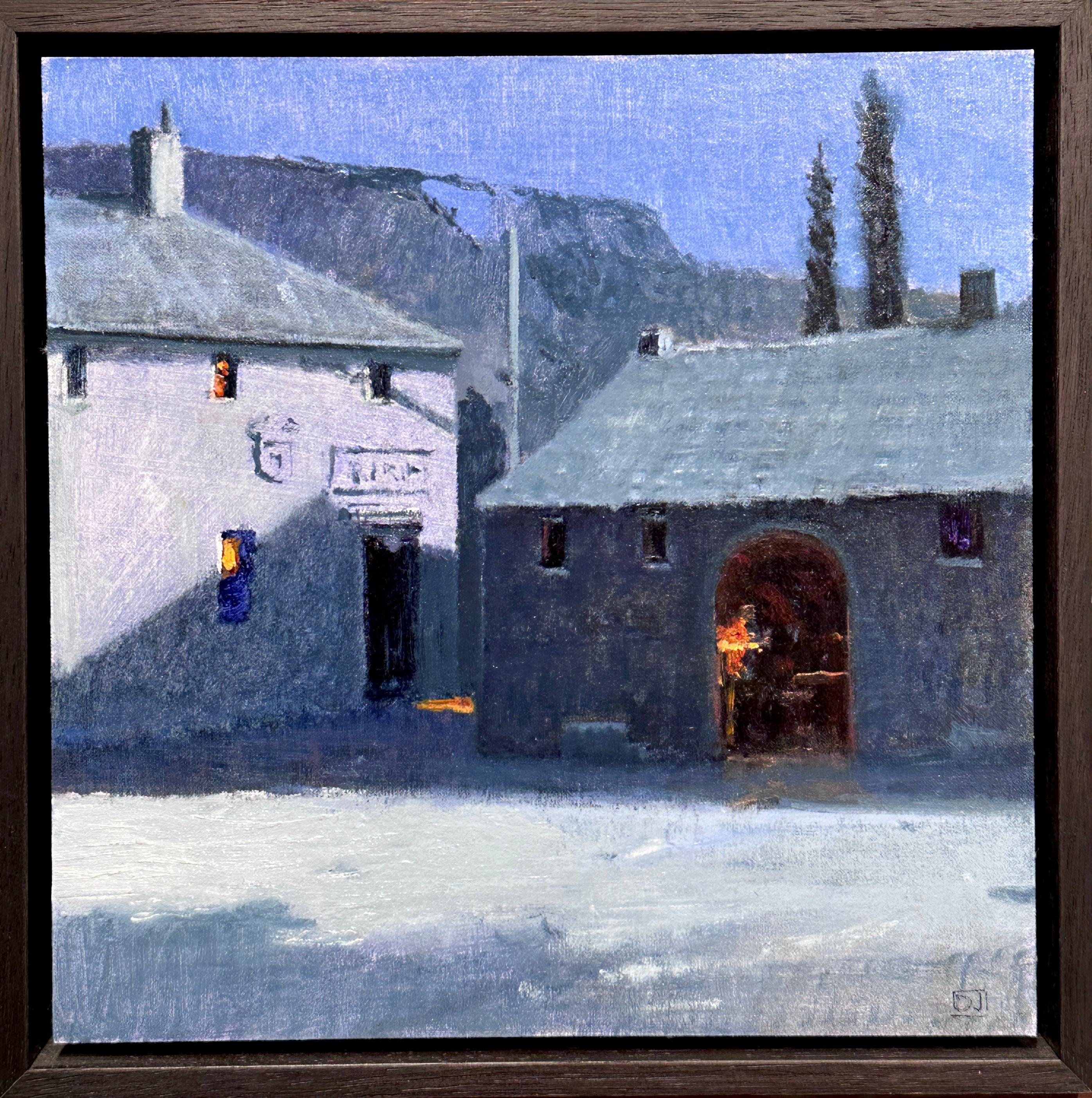 Peinture de paysage intitulée « Tuscan Moonlight » de Donald Jurney en vente 1