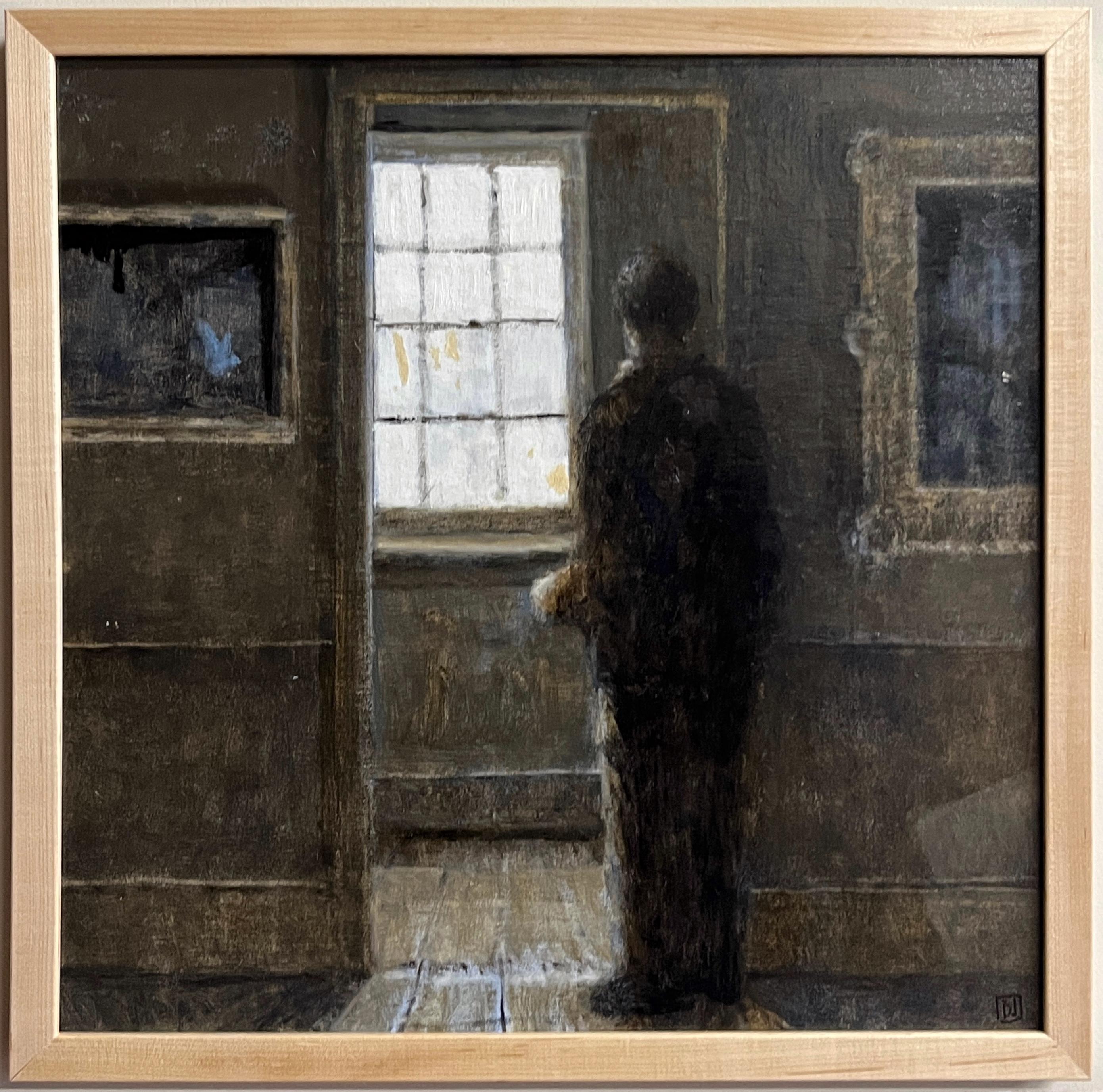 Figurative Painting de Donald Jurney - Mañana en invierno