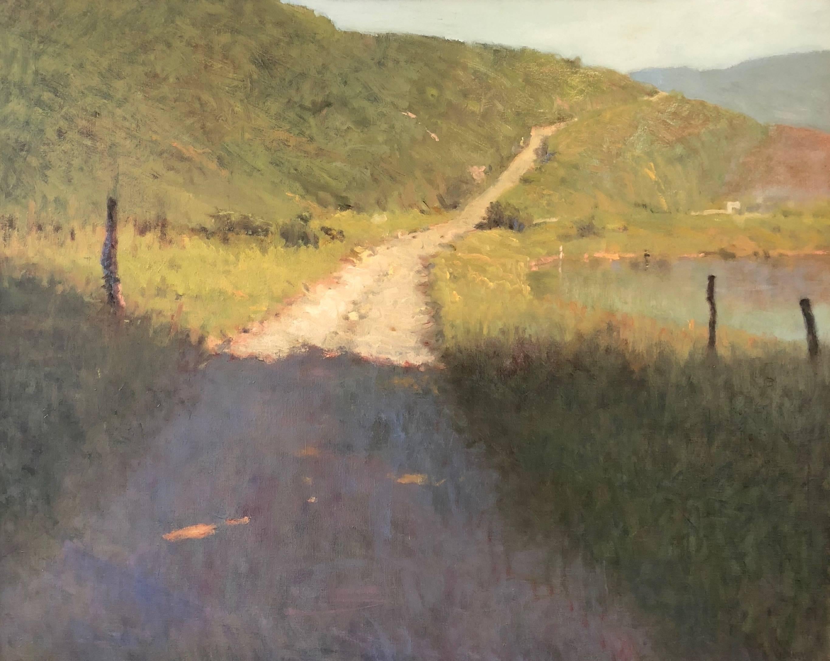 Donald Jurney Landscape Painting - The Hill Road