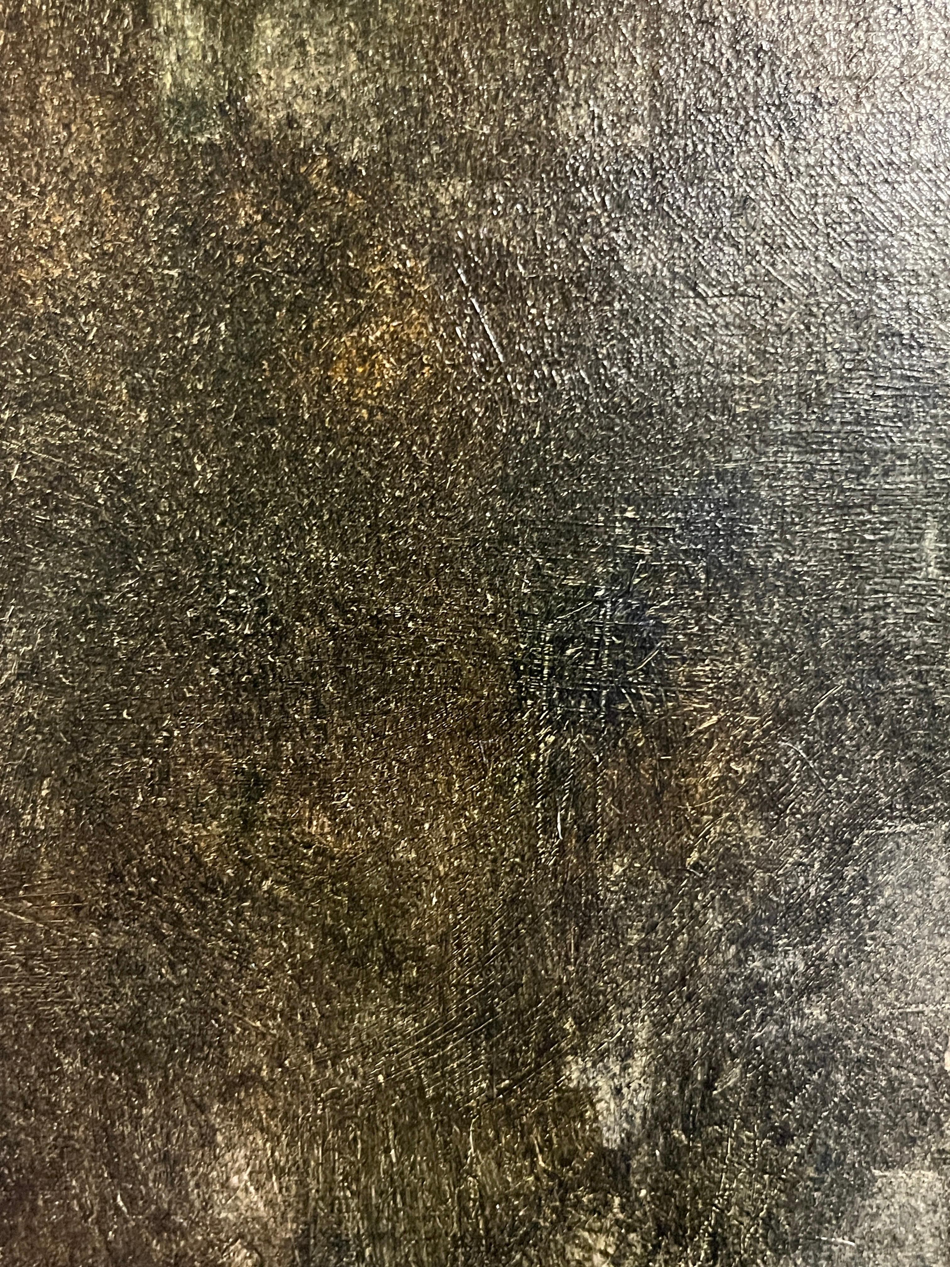 Villaggio al chiaro di luna - Painting Impressionismo americano di Donald Jurney