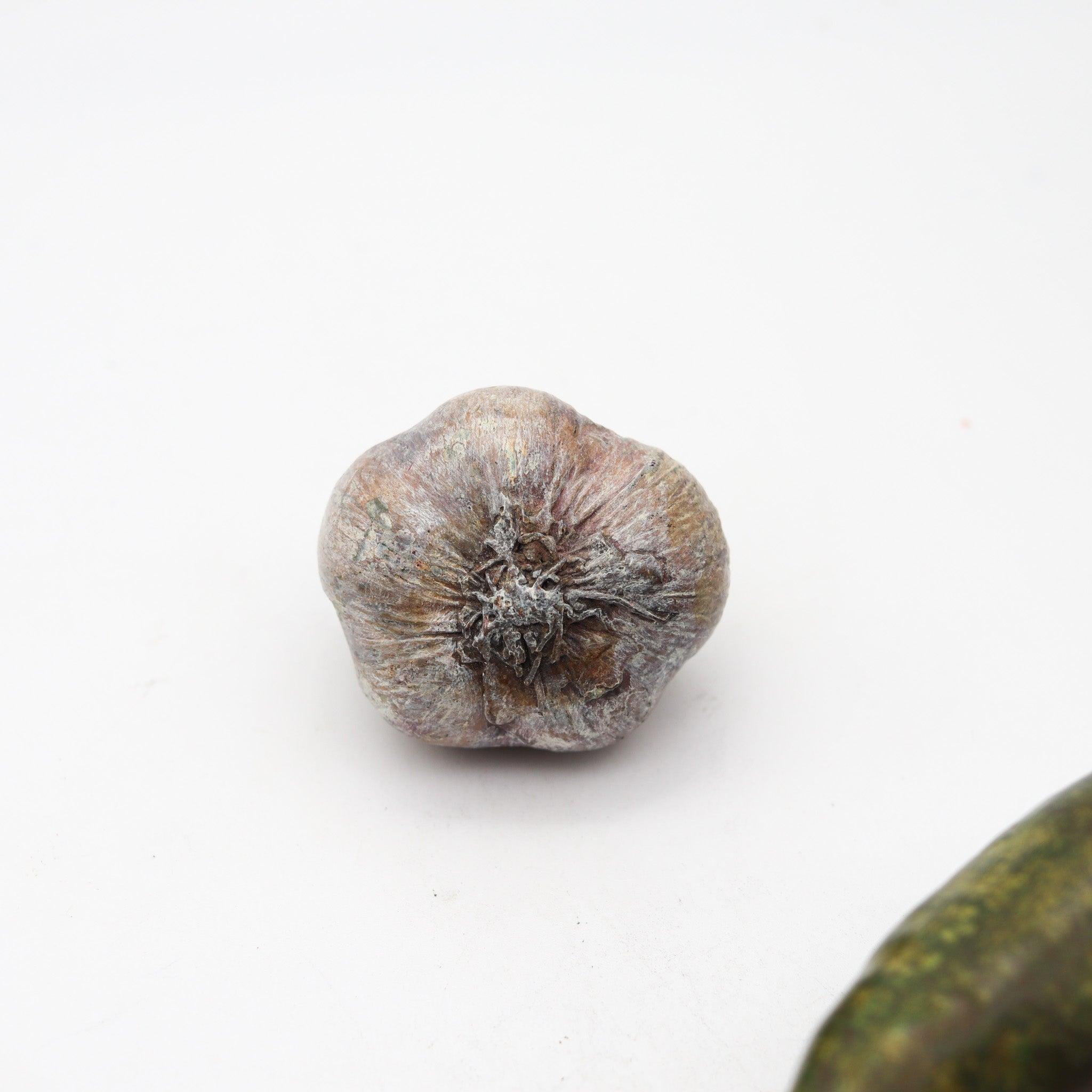 Bronzo DONALD L. REED 1993 Suite di verdure e frutta a grandezza reale in policromia in vendita