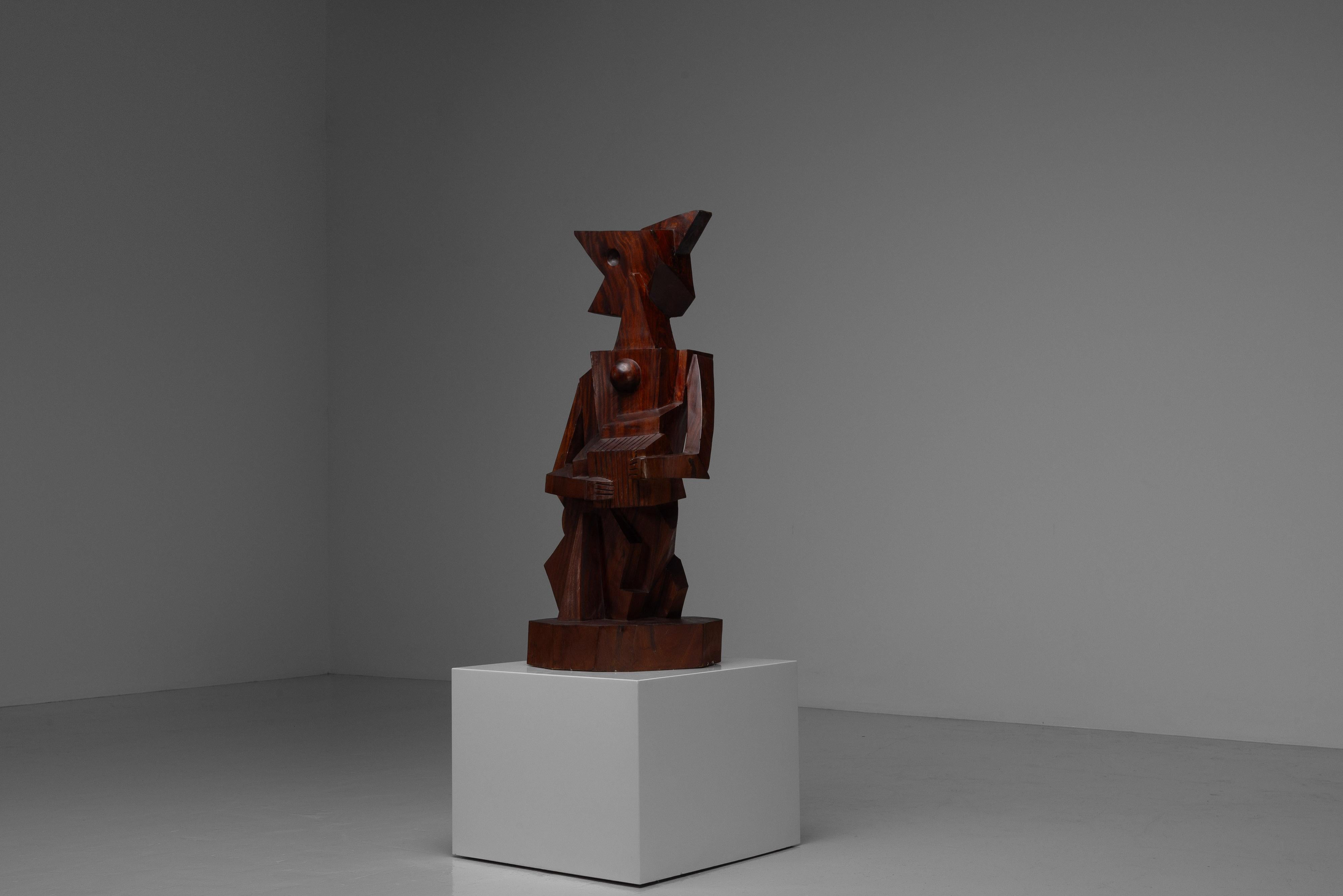 Fine XX secolo Laborie Donald scultura cubista Francia 1988 in vendita