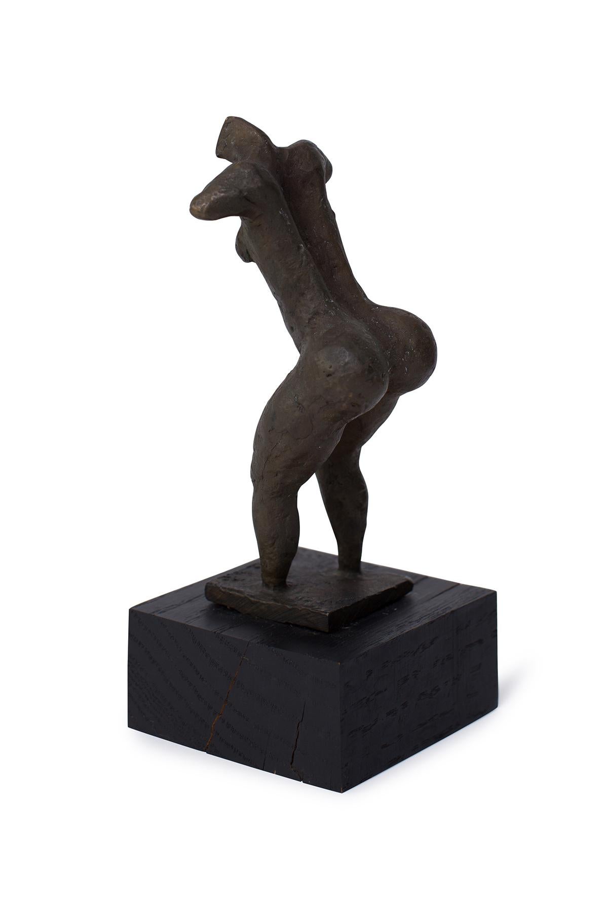 Donald Locke Bronze Sculptures of a Bull & Female Figure In Excellent Condition In Phoenix, AZ