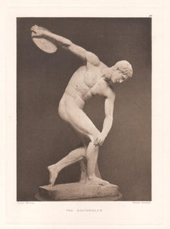The Discobolus, British Museum Roman antiquity Classical sculpture photogravure