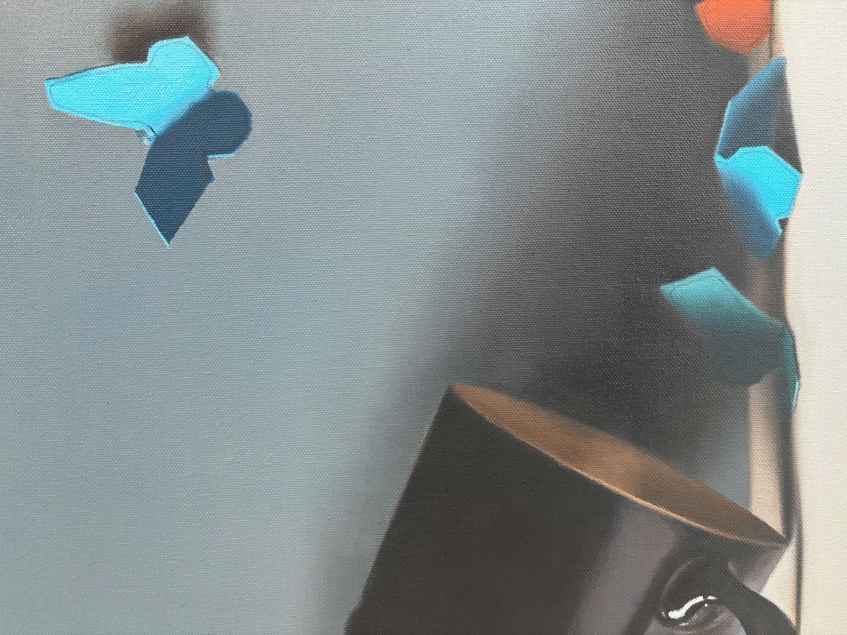 Schmetterlinge geben - original surrealistisches Stilleben - zeitgenössische Kunst im Angebot 2