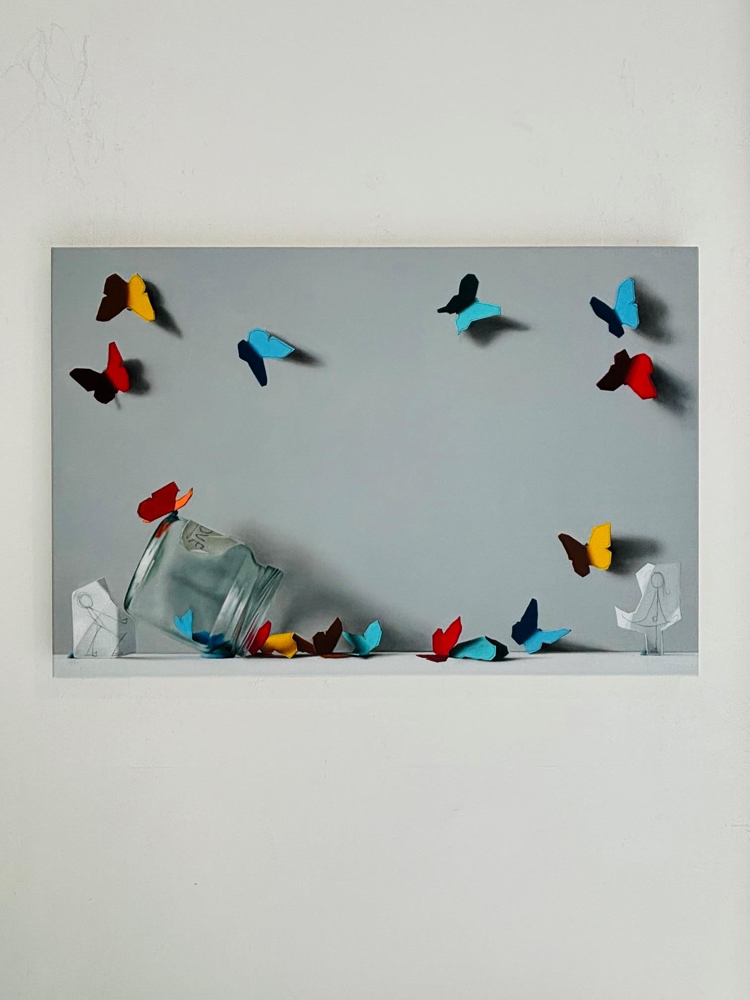 This exceptional artwork is currently on display and available for sale at Signet Contemporary Art Gallery and online.

Donald Macdonald’s The Butterfly Giver is a poetic and symbolic meditation on freedom, transformation, and human connection. Set