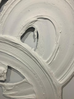 Honfleur Abstract Painting, Acrylic Polymer on Aluminum, Signed, 55x40