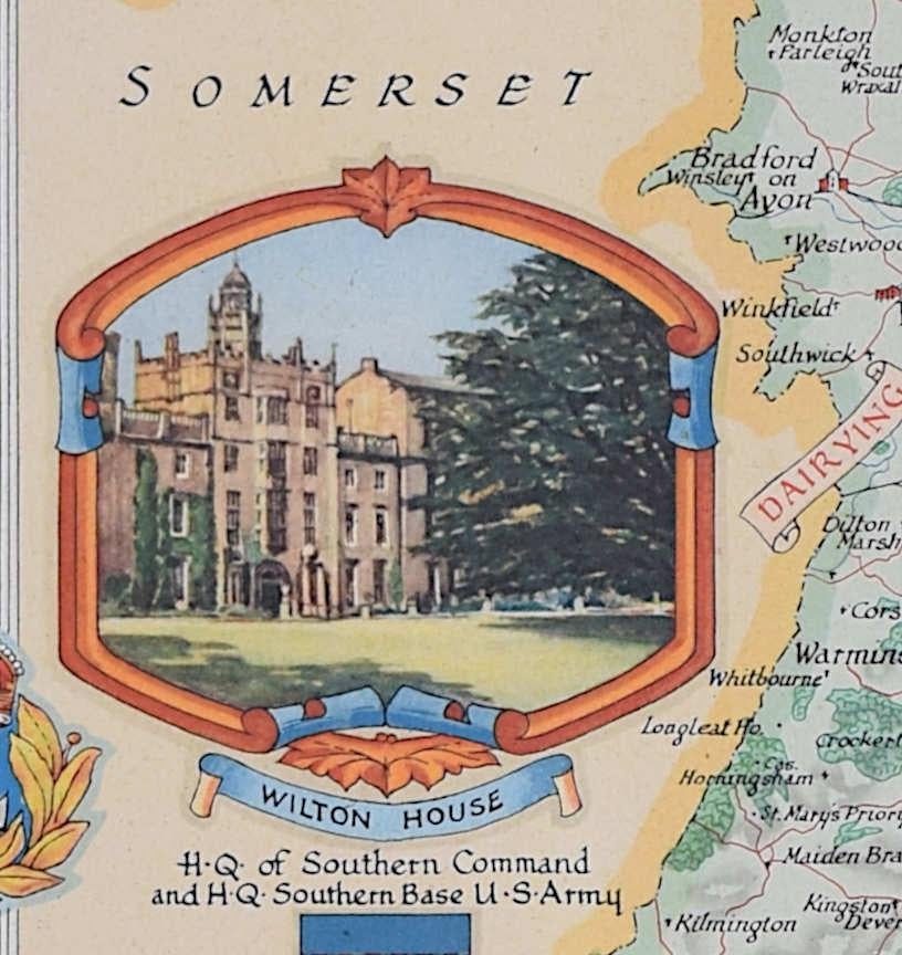 Wiltshire, original vintage map by Donald McCullough For Sale 4