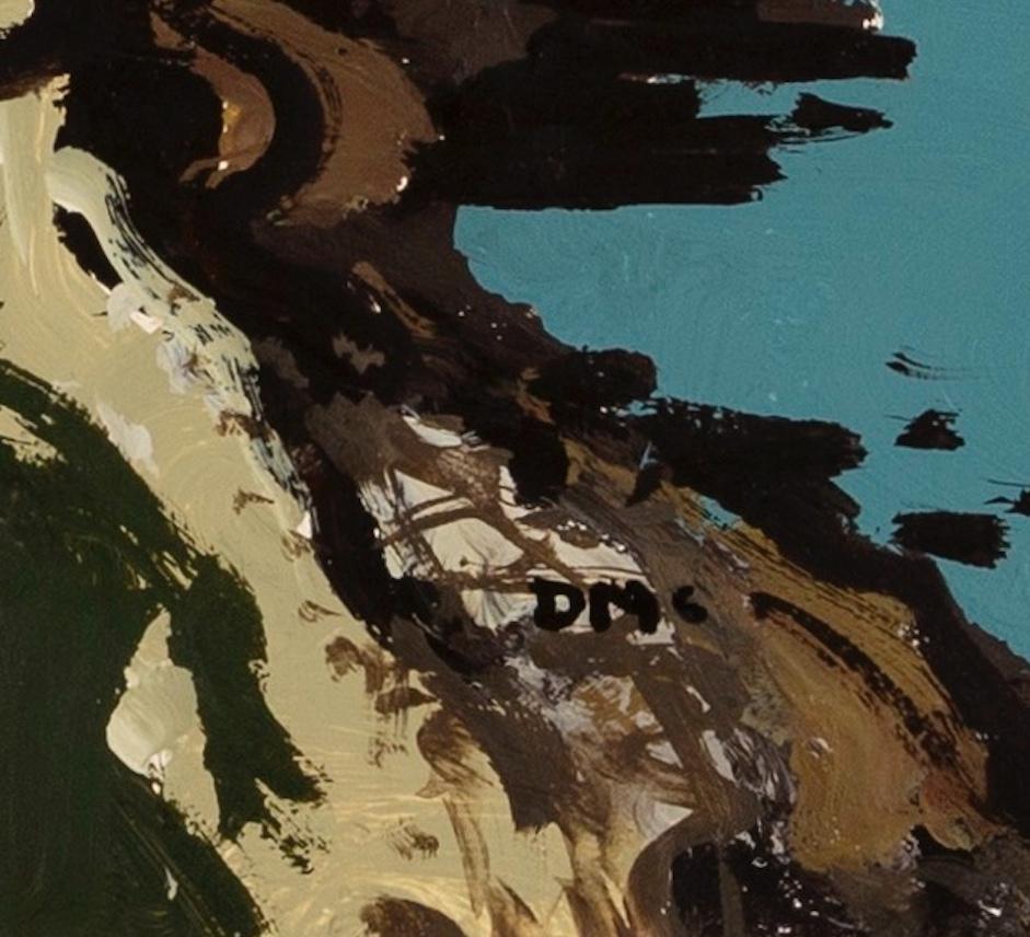 Ballinaboy (near Connemara), 1977, circa - Bright Acrylic Landscape Painting For Sale 4