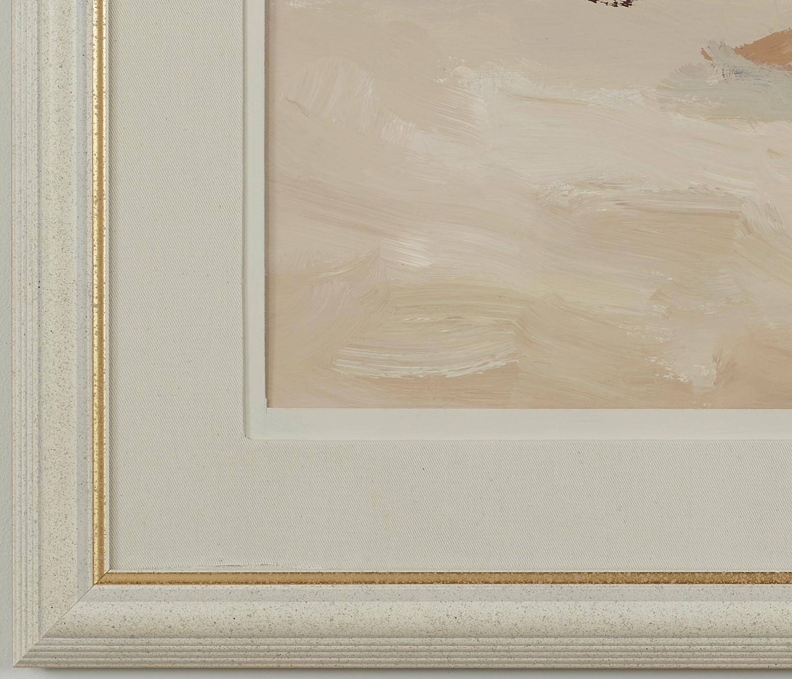 Looking Out To Sea Figurative Landschaftsmalerei des Meeres, Felsen und Strand im Angebot 2