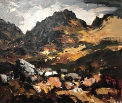 Vintage Modern British Landscape of Snowdonia, Wales  by Donald McIntyre 'Y'Garn'