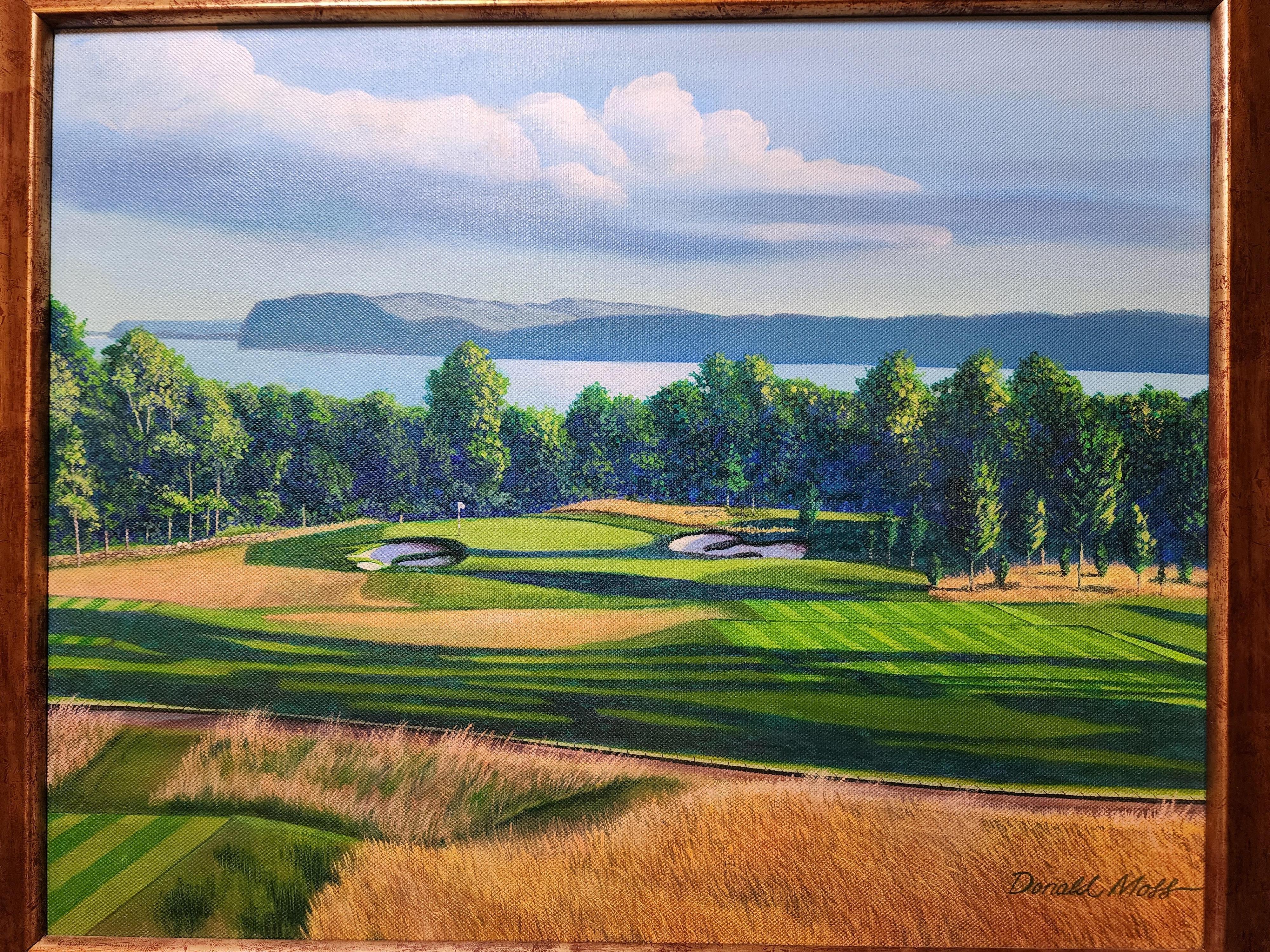 #16@ Croton on Hudson County Club - Painting by Donald Moss