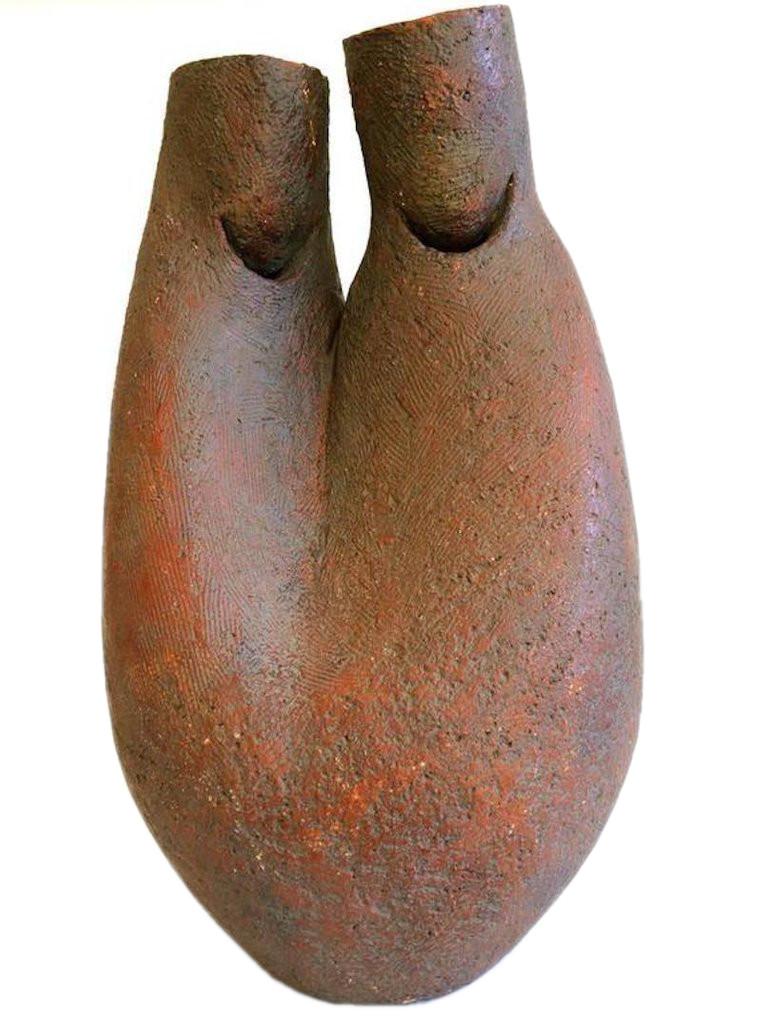 Donald Odysseus Mavros Figurative Sculpture -  Two Figures Stoneware Sculpture