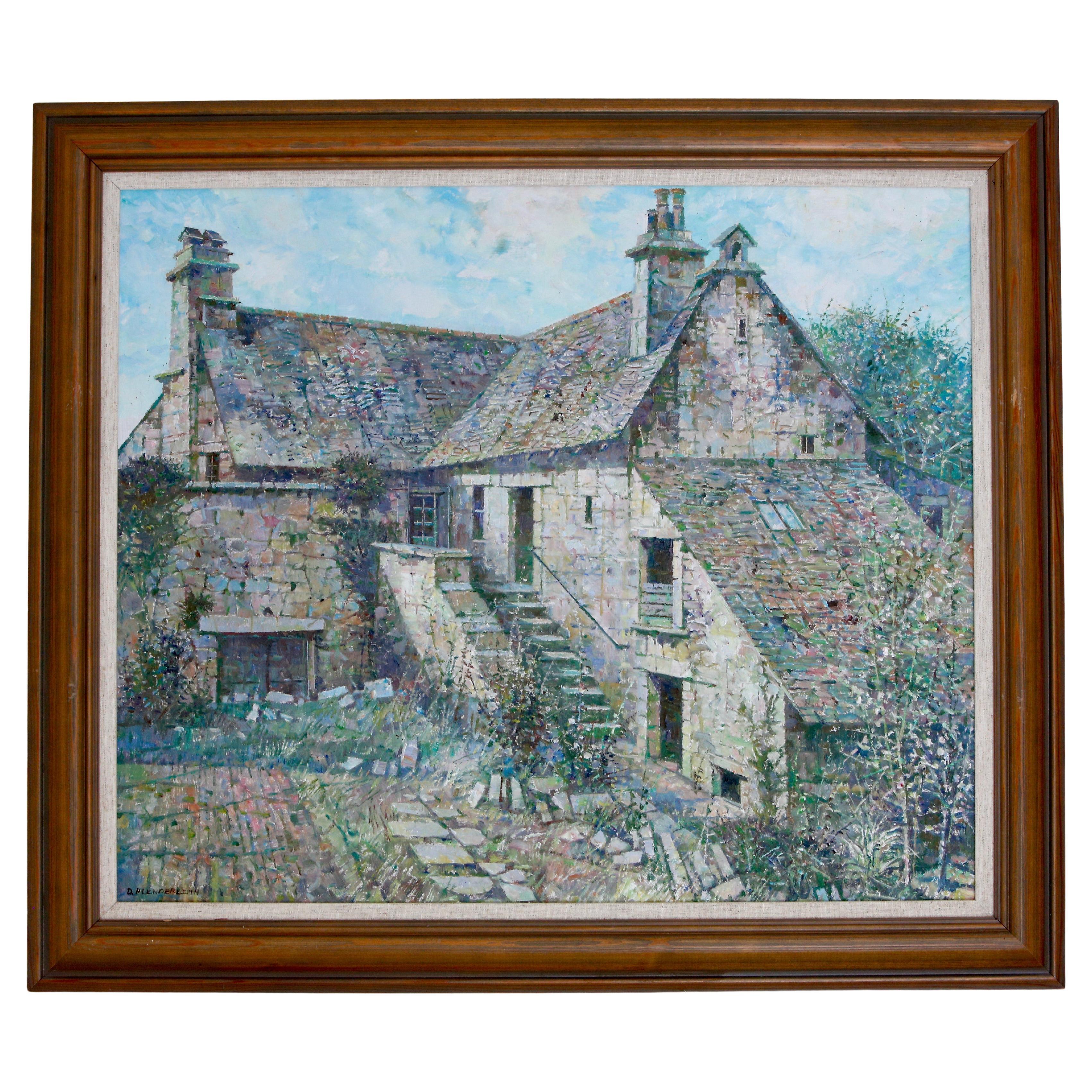 Donald Plenderleith Paisaje británico Granja de Dordoña Francia Impresionista