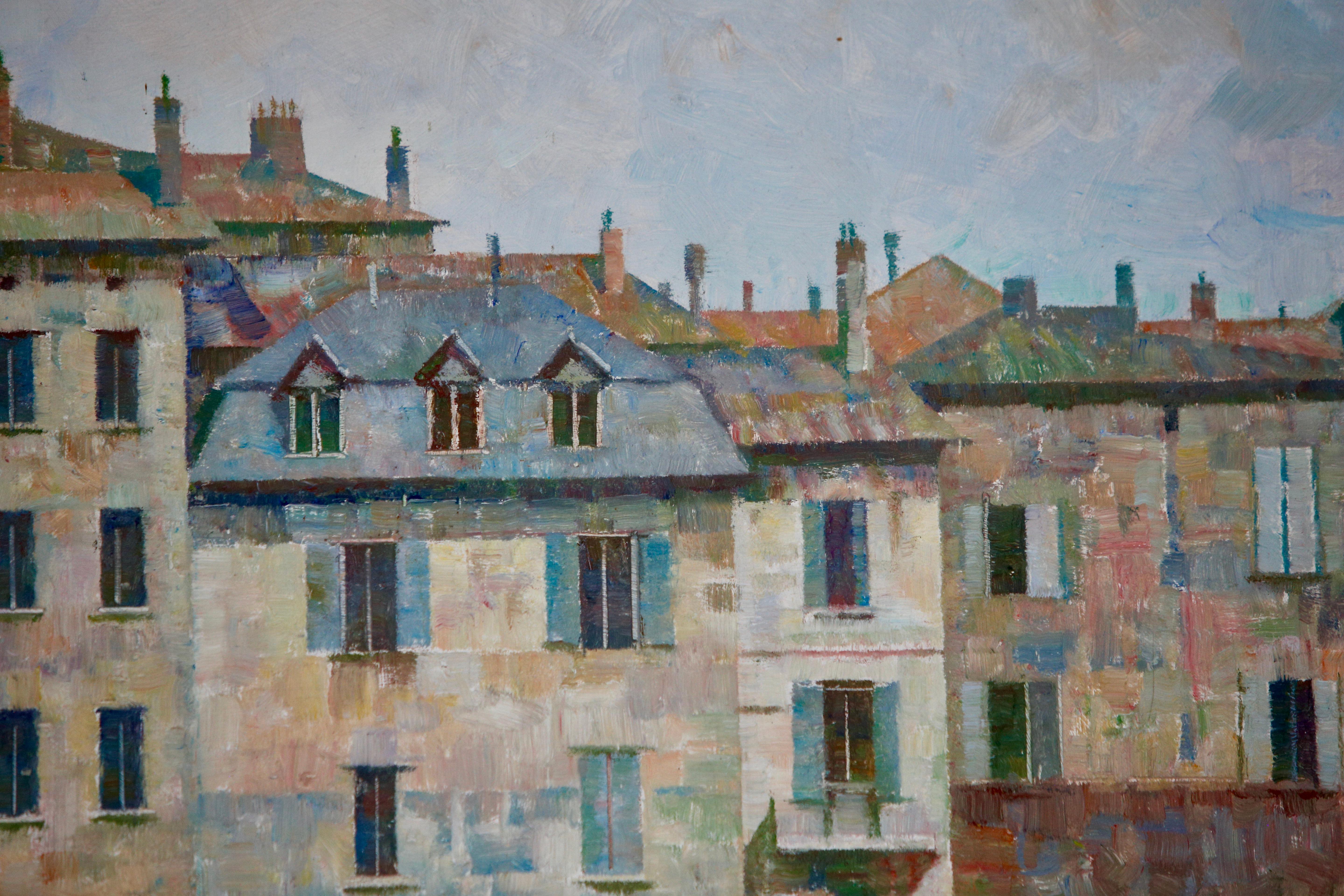 Donald Plenderleith Paisaje británico de Villeneuve-sur-Lot Francia Impresionista en venta 4