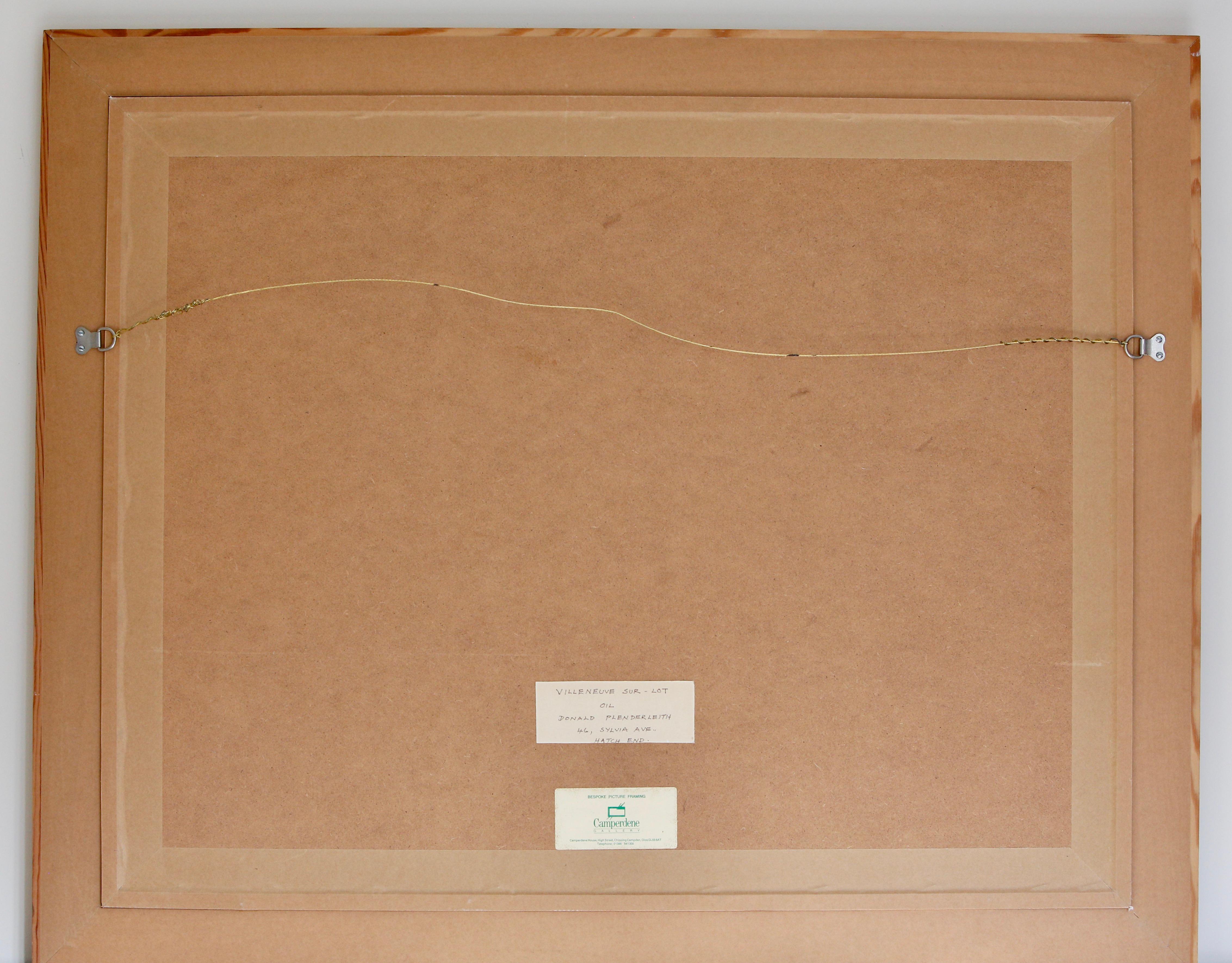 Donald Plenderleith Paisaje británico de Villeneuve-sur-Lot Francia Impresionista en venta 13