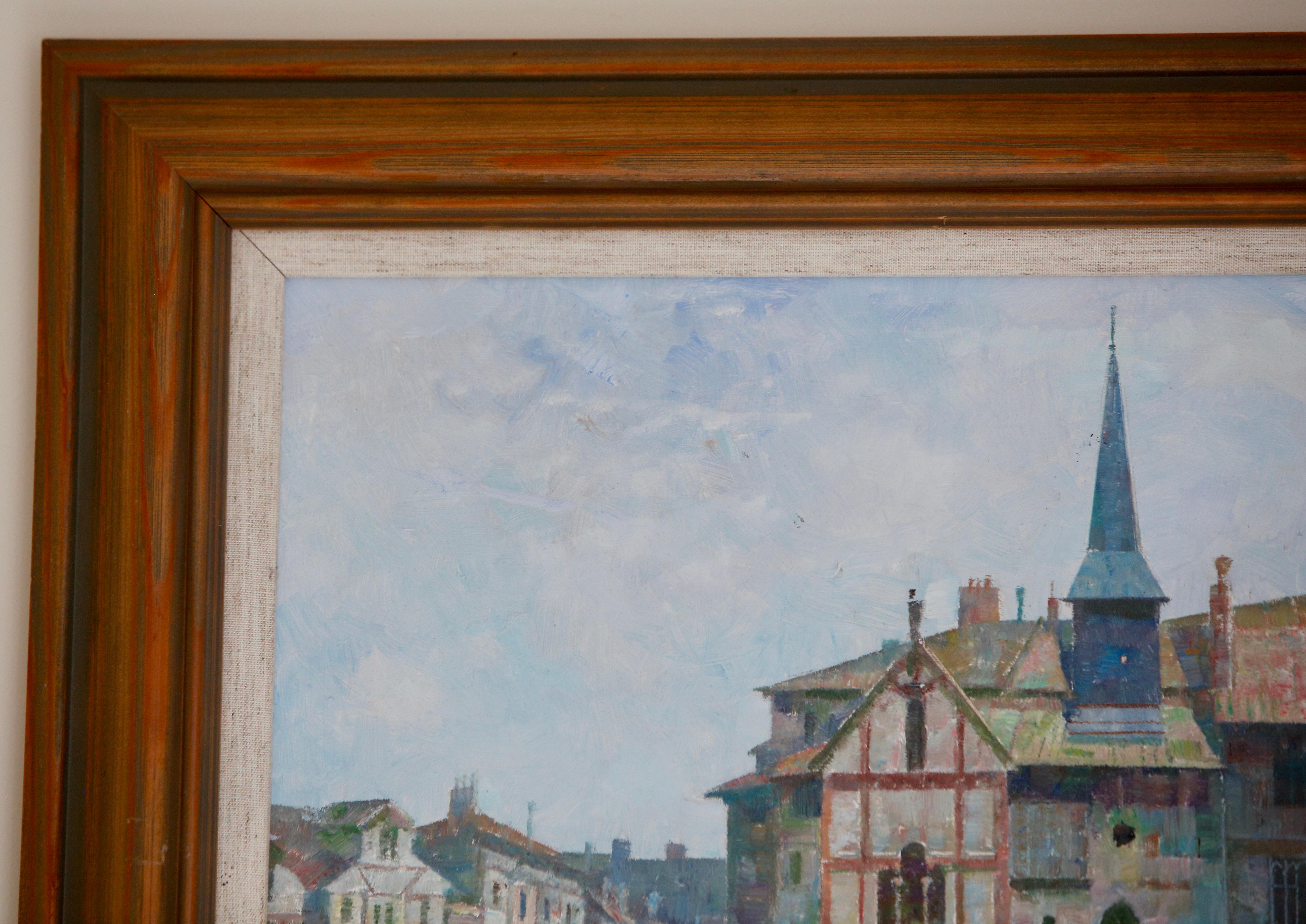 Donald Plenderleith Paisaje británico de Villeneuve-sur-Lot Francia Impresionista en Bueno estado para la venta en Cheltenham, GB
