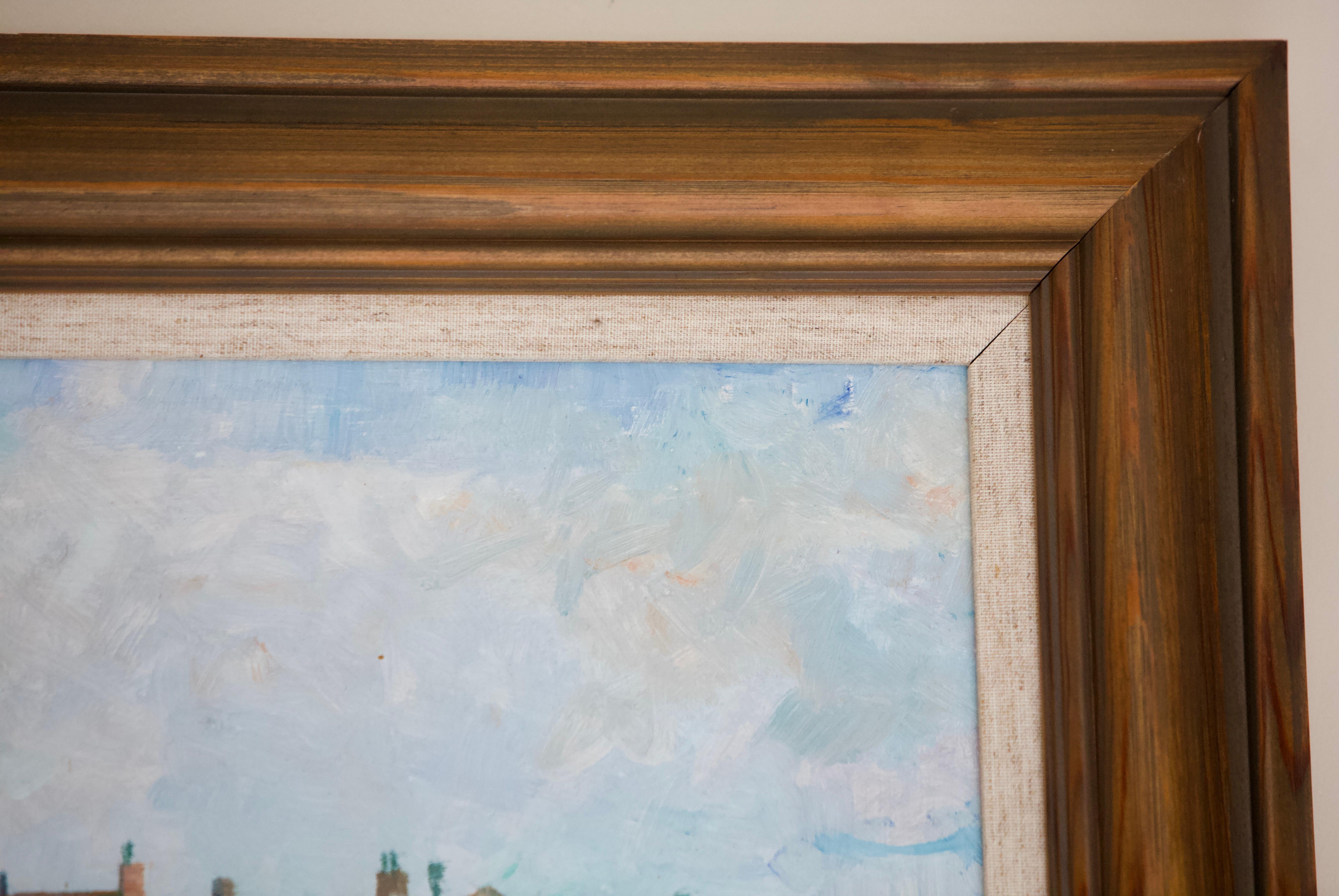 Donald Plenderleith Paisaje británico de Villeneuve-sur-Lot Francia Impresionista en venta 1