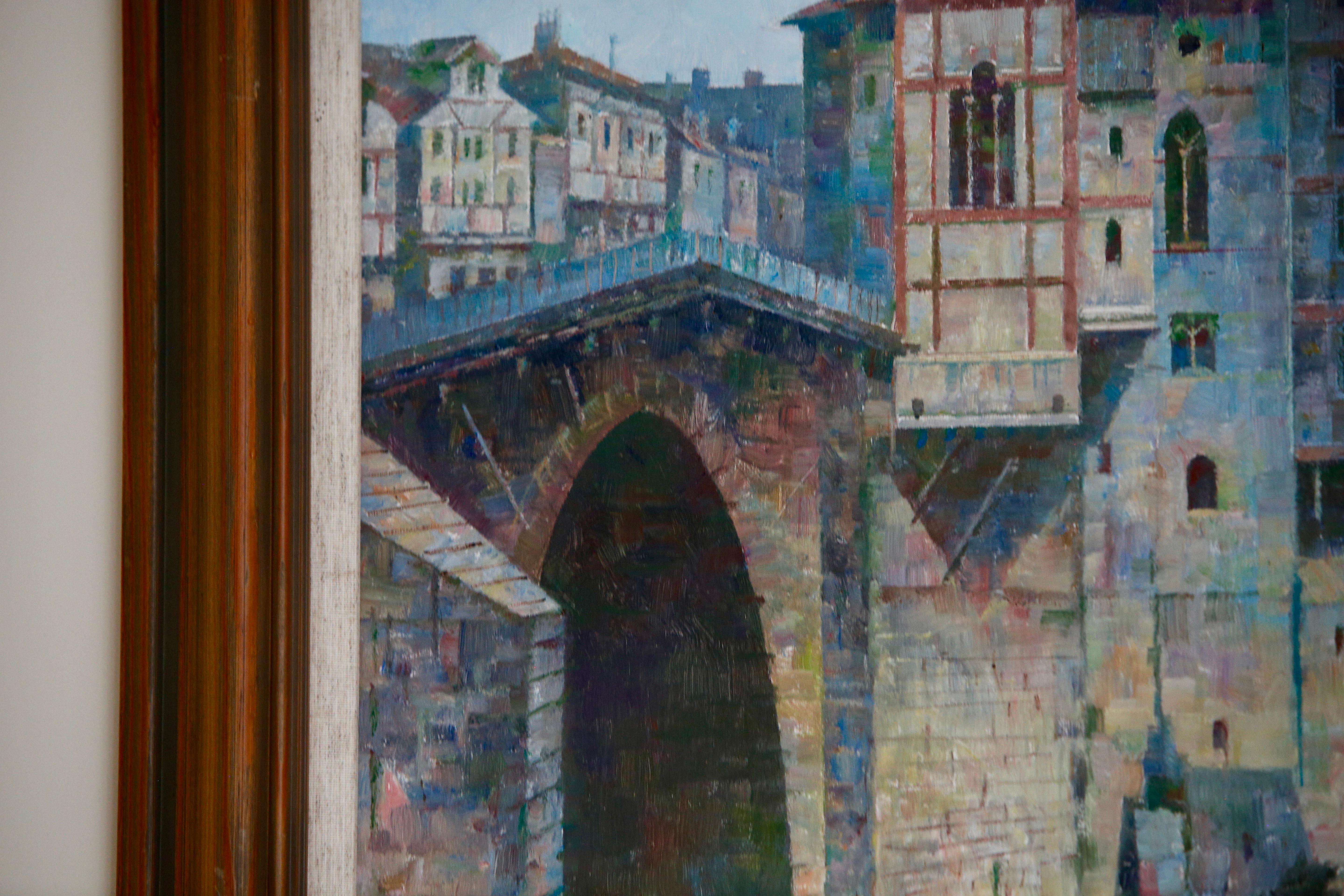 Donald Plenderleith Paisaje británico de Villeneuve-sur-Lot Francia Impresionista en venta 2