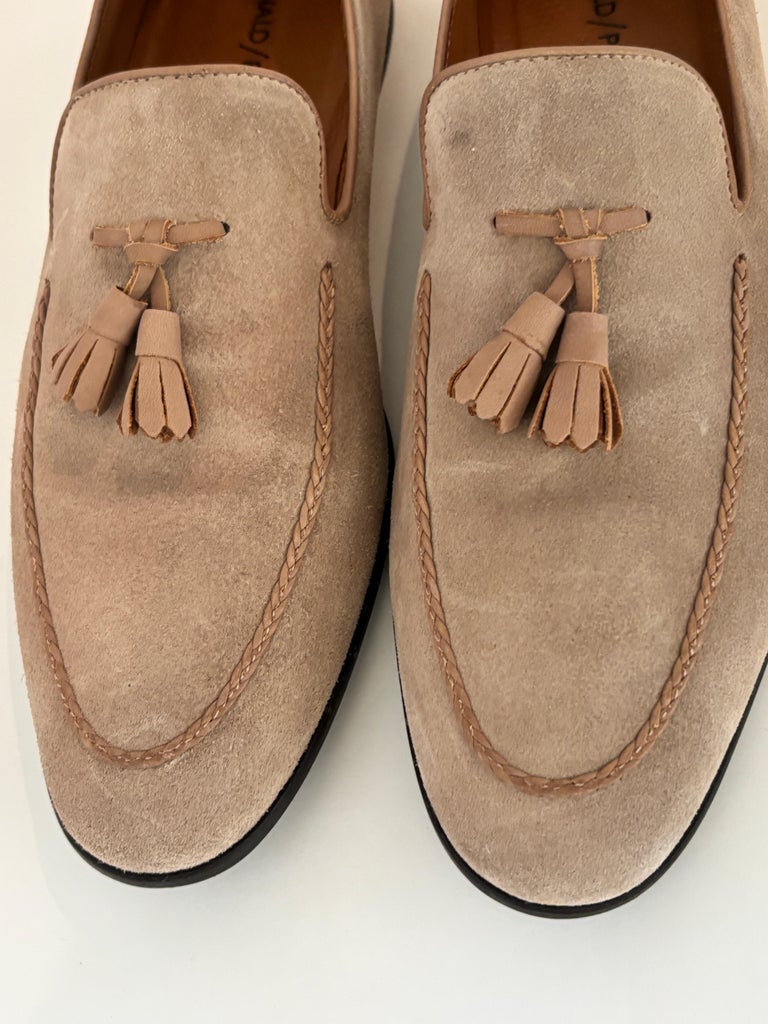 Donald Pliner Aaron Suede Tassel Loafers Size US 10 For Sale  display picture 3