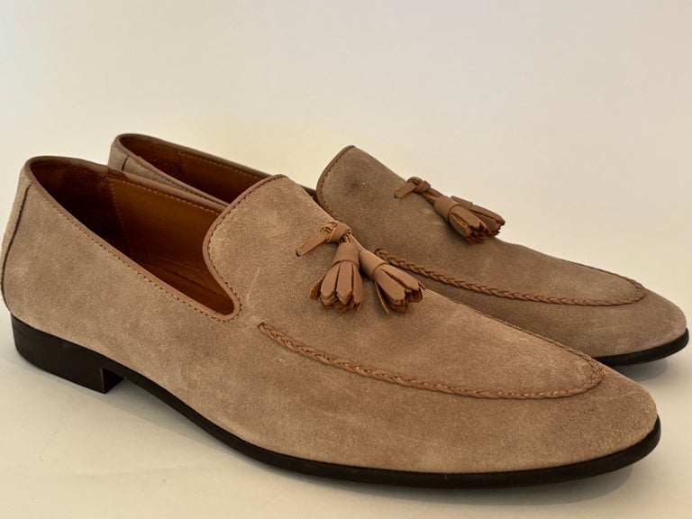 Donald Pliner Aaron Suede Tassel Loafers Size US 10 For Sale  display picture 1