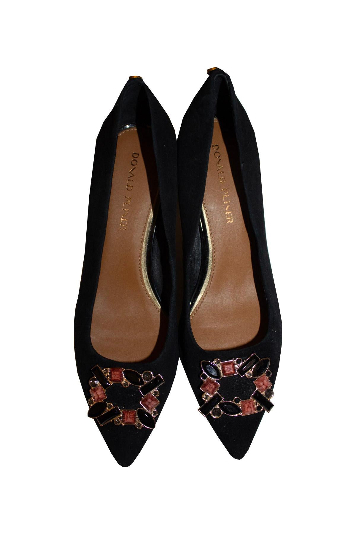 Donald Pliner  Shoes with Tortoise Shell Heels For Sale 1