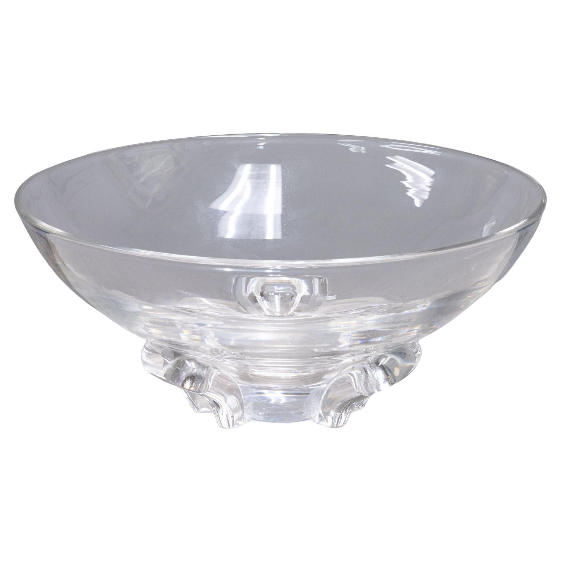 Donald Pollard for Steuben 8059 Trillium Floret Crystal Bowl Contemporary Modern