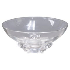 Vintage Donald Pollard for Steuben 8059 Trillium Floret Crystal Bowl Contemporary Modern