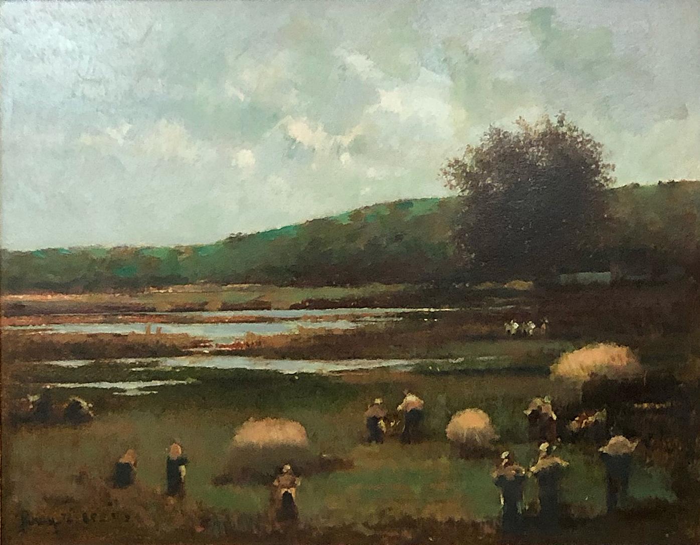 Erntezeit auf dem Bauernhof – Painting von Donald Purdy
