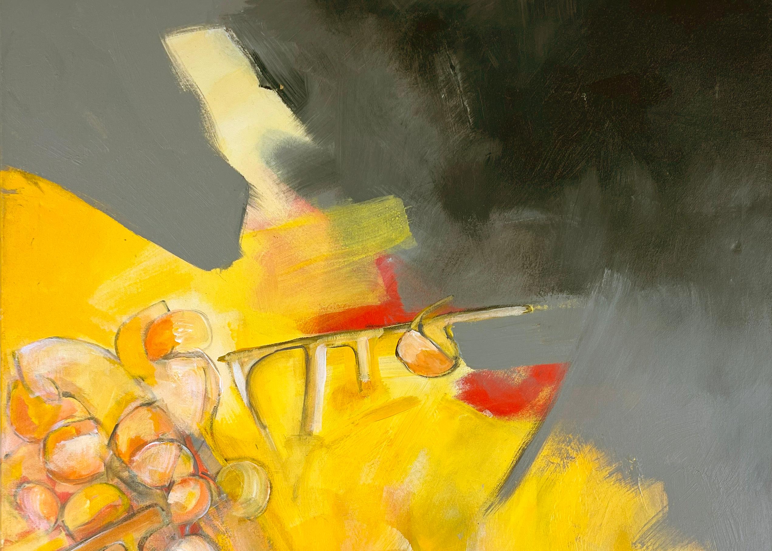 Giorno e notte Stile originale a olio di Willem de Kooning e Richard Diebenkorn - Painting di Donald Roberts