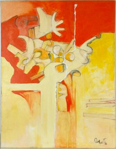 Quando il rosso incontra il giallo - Astratto originale nello stile di Diebenkorn e Rothko