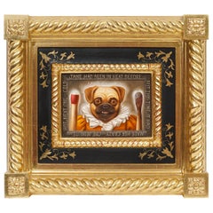 Donald Roller Wilson Oil Painting of Dog 'Jane...' in Giltwood Frame