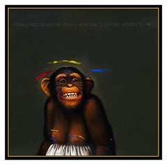 Donald Roller Wilson Oil Painting On Canvas Signed Shirley Chimpanzee Monkey Art